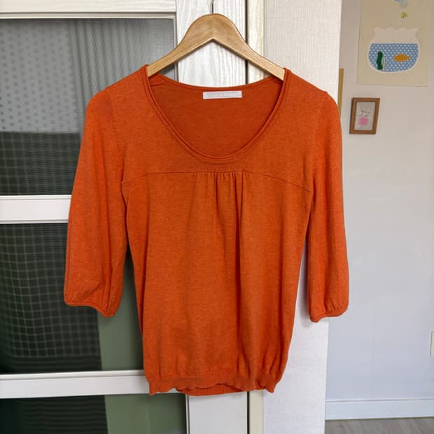 오렌지 7부 니트 