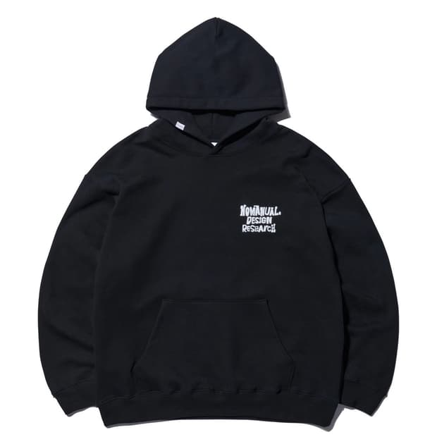 노매뉴얼 DOODLE LOGO HOODIE - BLACK