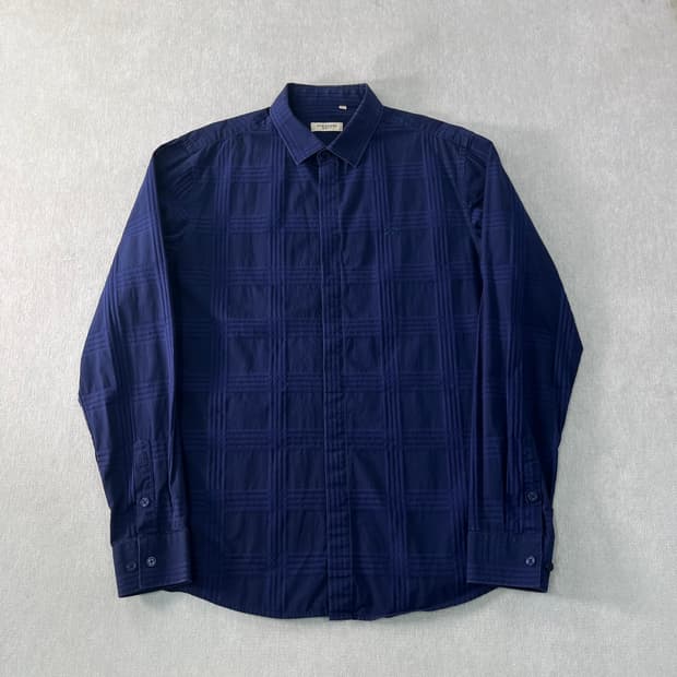 100 버버리 기마로고 체크 패턴 셔츠 