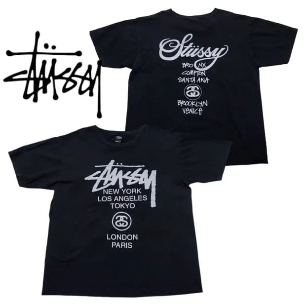 (XL) 90s 스투시재팬 스투시월드투어 스투시반팔 stussy