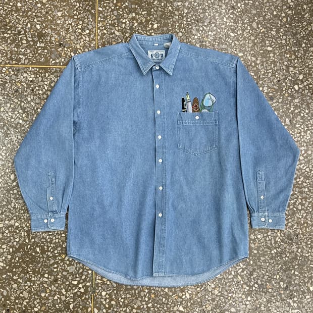 90s 톰 테일러 데님 셔츠 XL