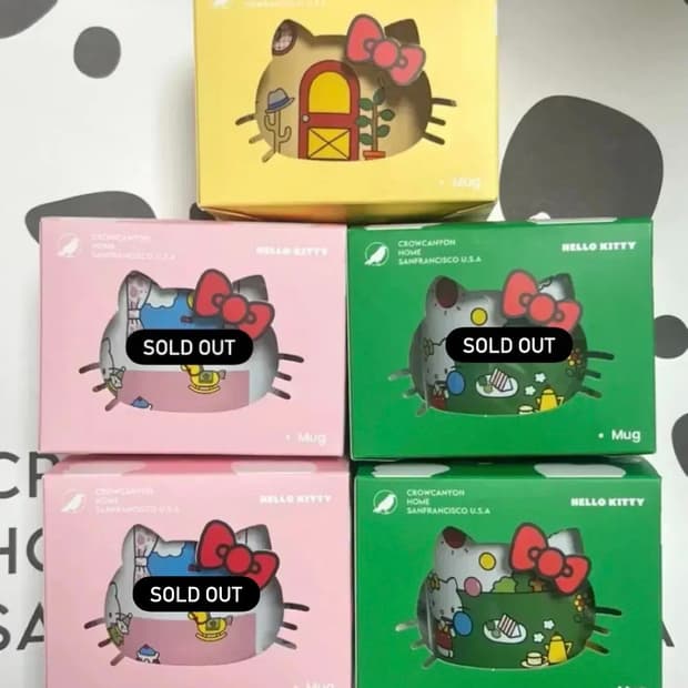 (새제품)크로우캐년X헬로키티 머그