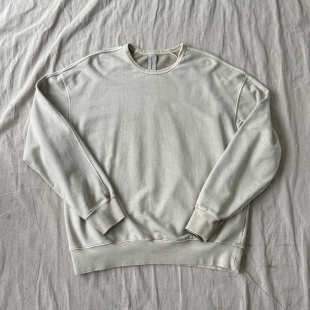 프리즘웍스 오리지널가먼츠 피그먼트 아이보리 스웻 맨투맨 L