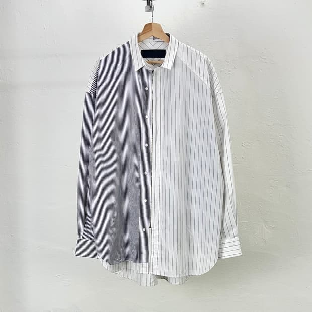 준지 스트라이프 아수라 오버 셔츠 자켓