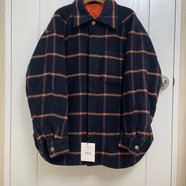 솔리드옴므 체크 셔츠 자켓