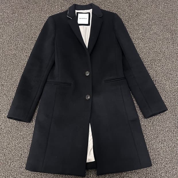 빈폴 여성 캐시미어 울 롱코트 블랙 90사이즈