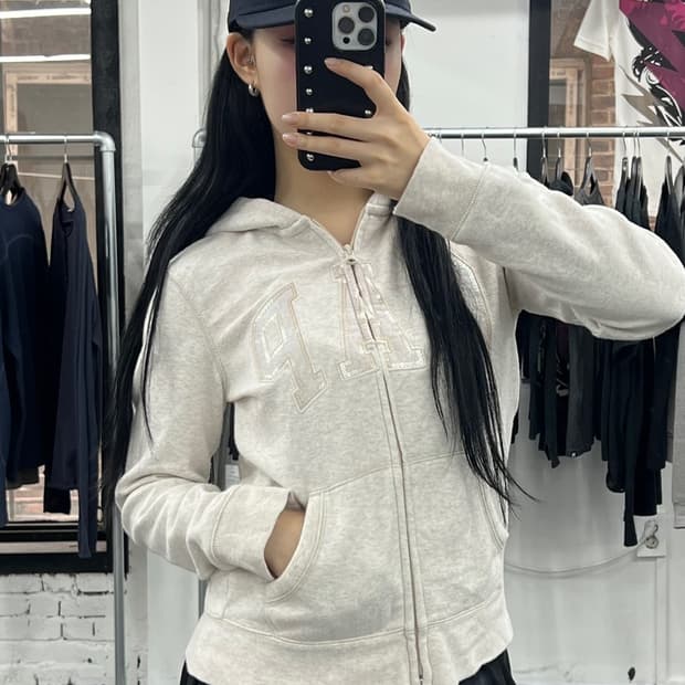 GAP 글리터 빅로고 후드집업