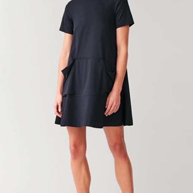 코스(COS) 네이비 타이드 포켓 원피스 L size