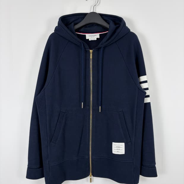 a73) 톰브라운 엔지니어드 4바 사선 후드집업