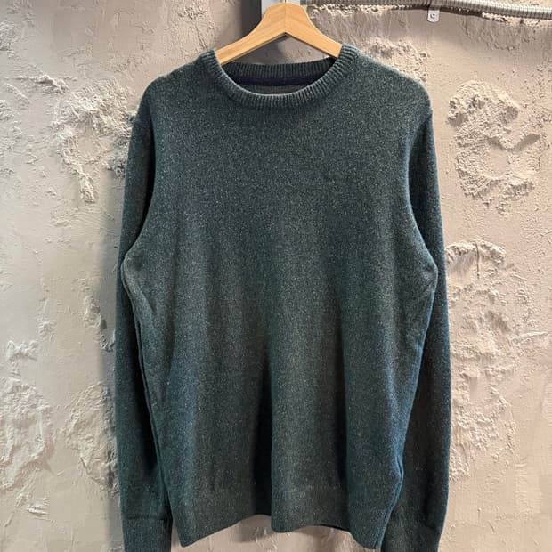 M 바버BARBOUR 티스버리 울 니트 그린
