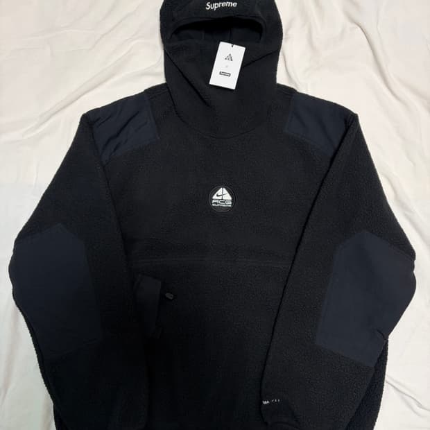 슈프림 x 나이키 ACG 플리스 풀오버 블랙 22FW SUPREME NI
