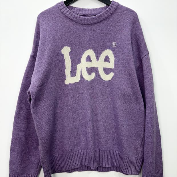 LEE 빅 트위치 로고 니트 퍼플 L