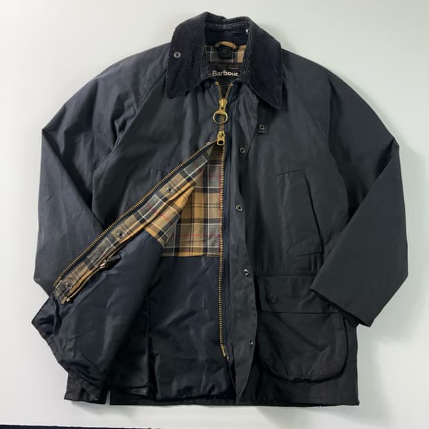 Barbour 바버 네이비 비데일 네이비 쇼트 왁스 자켓