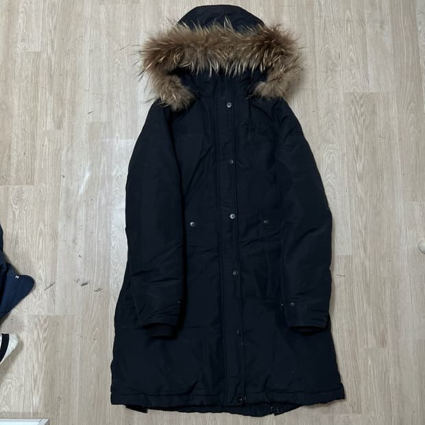 아이더 여성 라쿤퍼 후드 덕다운 롱패딩 L/100 