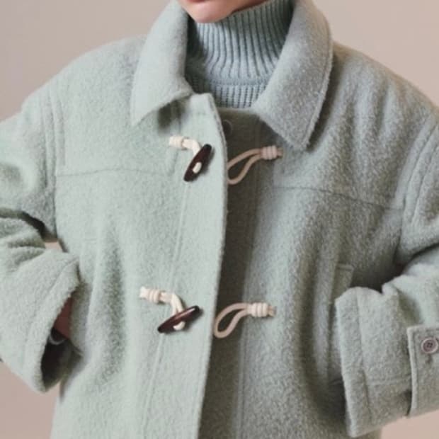 인사일런스우먼 후드 코트 민트