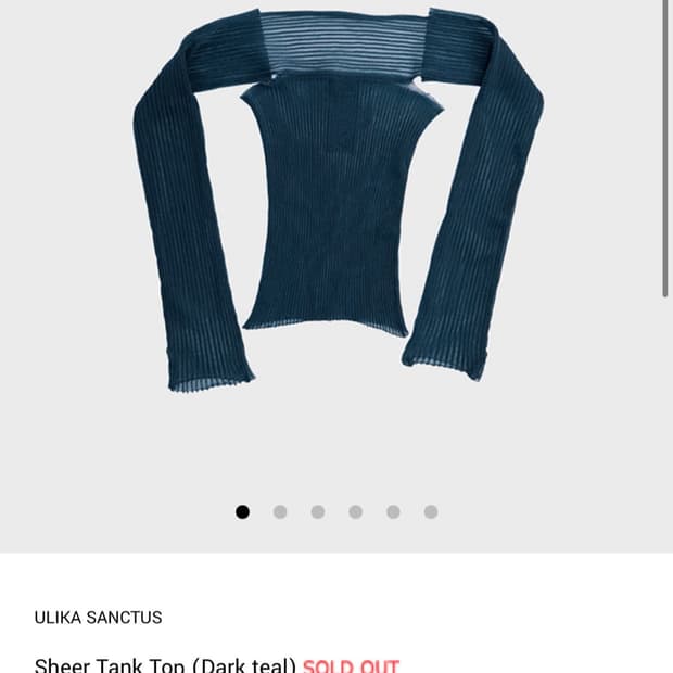 울리카 상투스 쉬어 탱크 탑 Ulika sanctus sheer tank