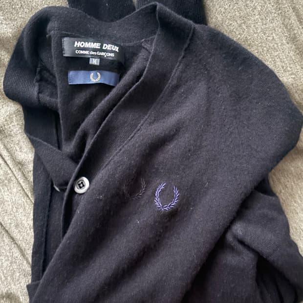 꼼데가르송 프레드페리 가디건 블랙