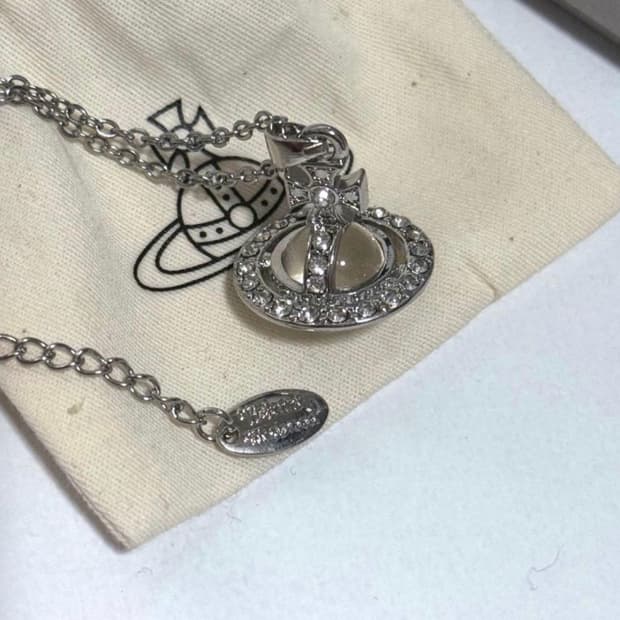 비비안웨스트우드 아카이브 클리어 크리스탈 orb 팬던트 목걸이