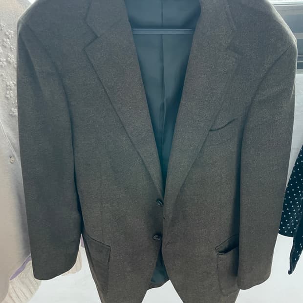 빈티지 카키 브라운 해링본 자켓