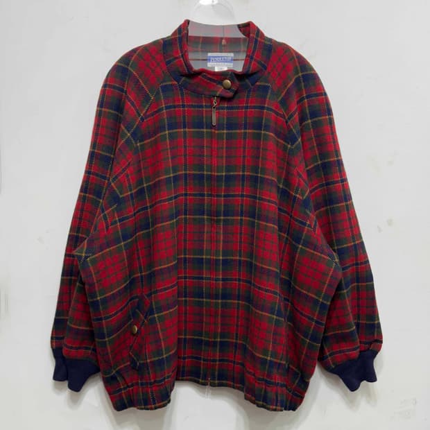80s 펜들턴 타탄 체크 울 재킷 USA