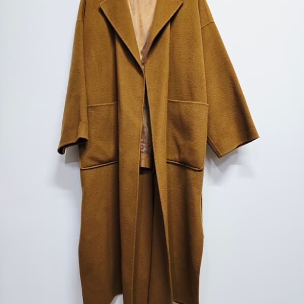 한스스타일 울캐시미어 롱코트 허리벨트