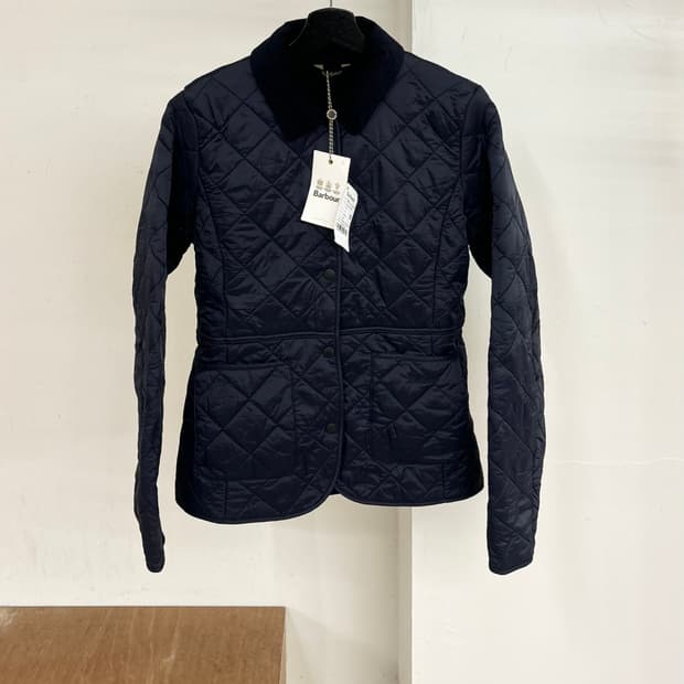 바버 네이비 데브론 퀄팅 자켓