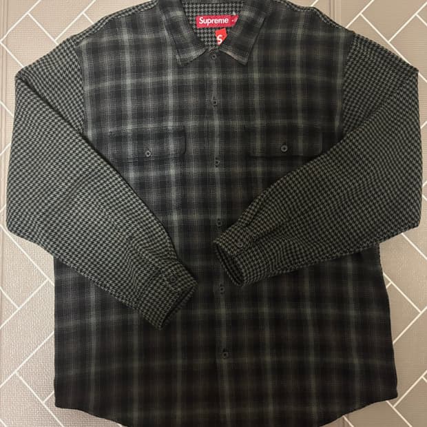 Supreme 하운즈투스 플레이드 플란넬 셔츠 블랙