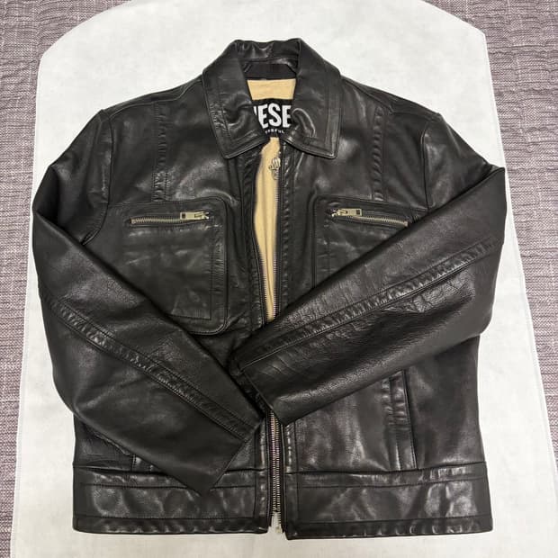디젤 소가죽 자켓 S