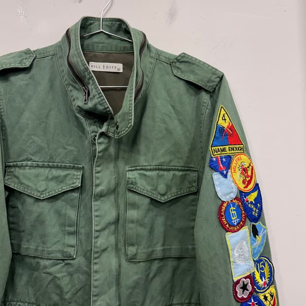 킬씨티 빈티지 슬리브 멀티와펜 야상 자켓