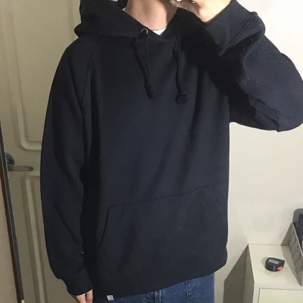 에잇세컨즈 기모 후드티 XL 사이즈 네이비 