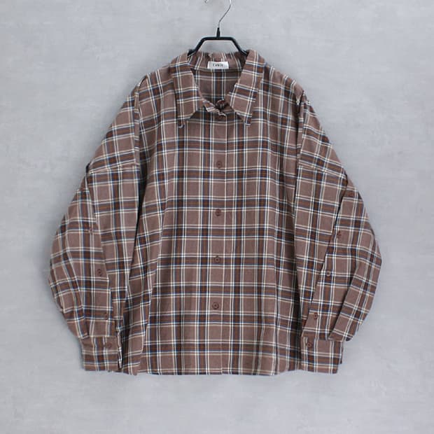 EVRIS _ volume sleeve check shirt
