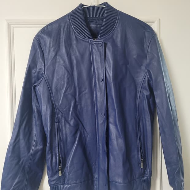 로보 양가죽 블루종 자켓