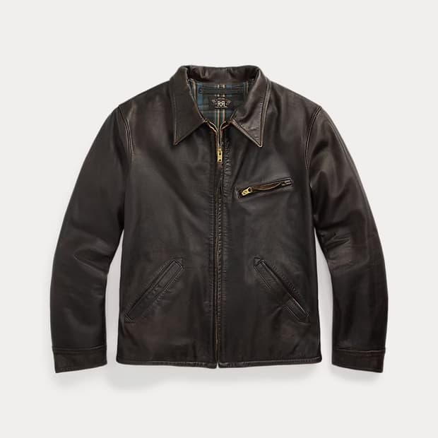 [M] RRL 뉴스보이 레더 자켓