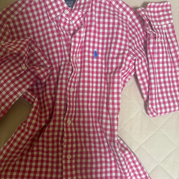 폴로 셔츠 하구미 핑크 갸루 모리 로맨틱 셔츠 유나 유고걸