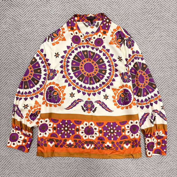 에스카다 실크 패턴 블라우스 v1012