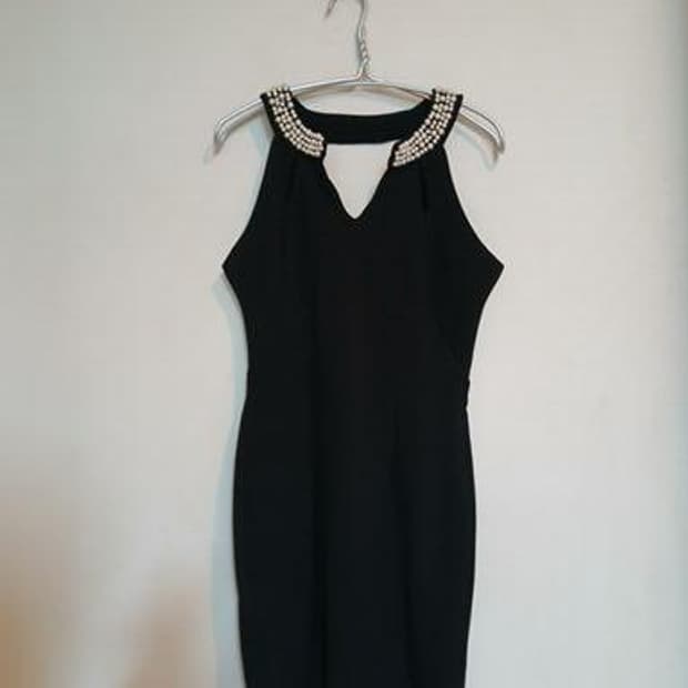 진주 민소매 홀터넥 드레스 나시 원피스 섹시 홀복 파티 클럽룩 데이트룩