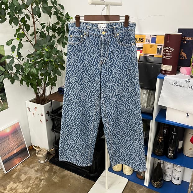 가니 와이드 데님 팬츠 26