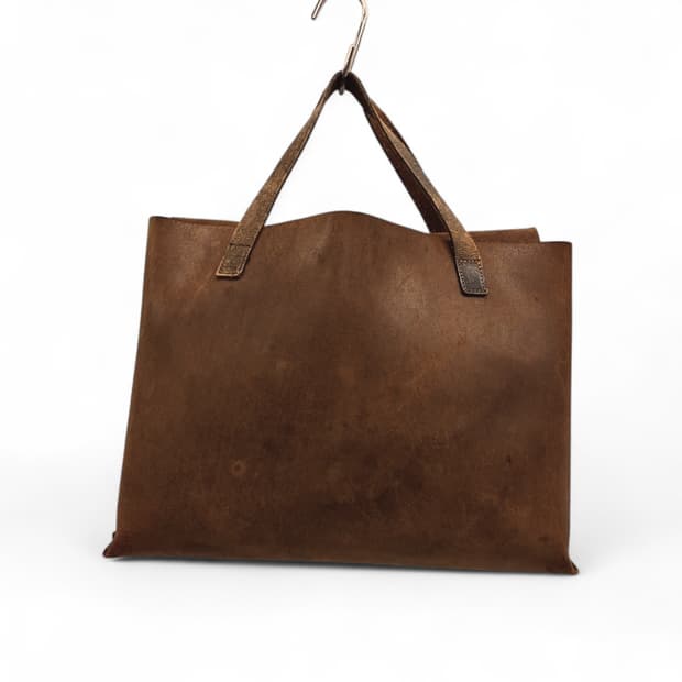 요시다 포터 소가죽 토트백 브라운