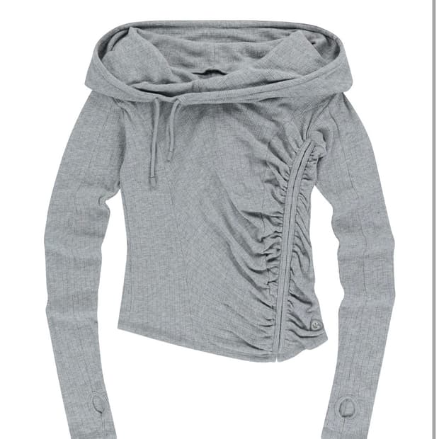 코이세이오 SHIRRING HOOK HOODIE MELANGE GREY