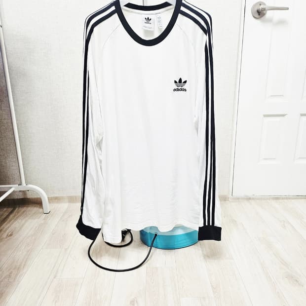 (110~115)3XL☆초대장급☆ 아디다스 파이어버드 [흰검] 링거긴팔티