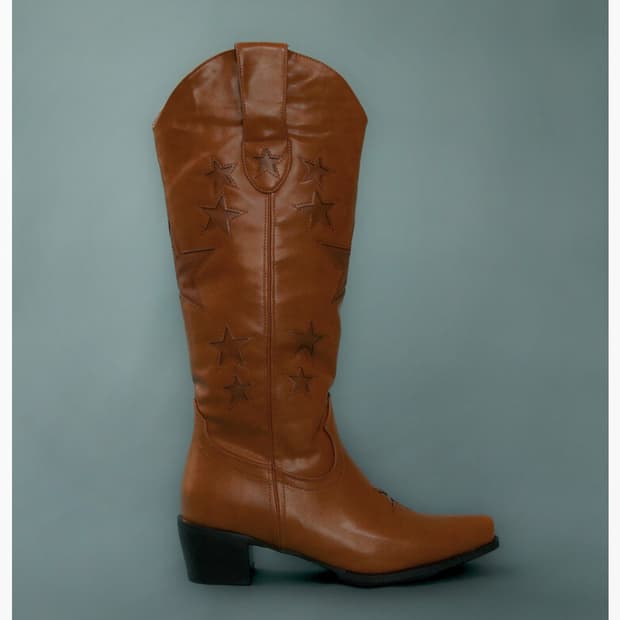 배드블루 웨스턴 부츠 Leather Cowboy Boots Brown