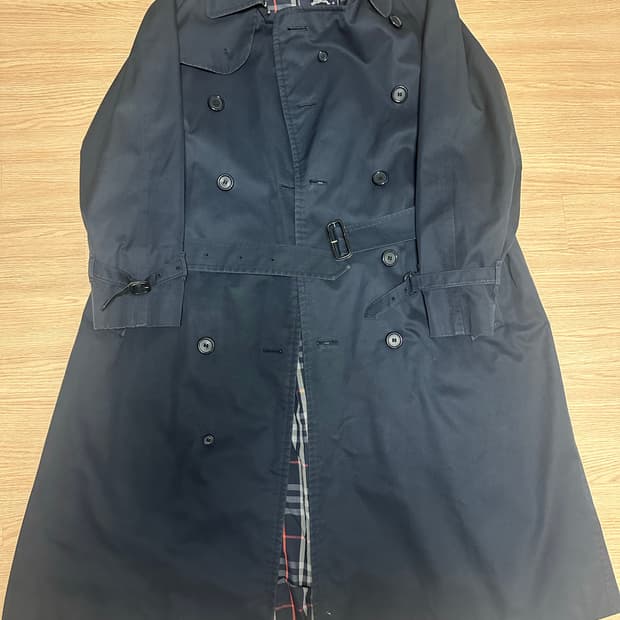 90s 버버리 트렌치 코트 다크네이비