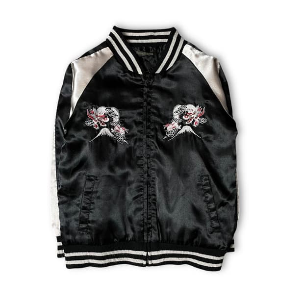 JPN 키즈 블랙 드래곤 스카쟌 블루종 자켓 120