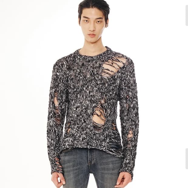 (새상품) 다잉브리드 데미지 니트