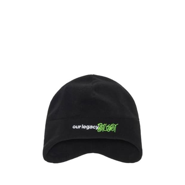 스투시 x 아워레가시 워크샵 폴라 플리스 비니 블랙