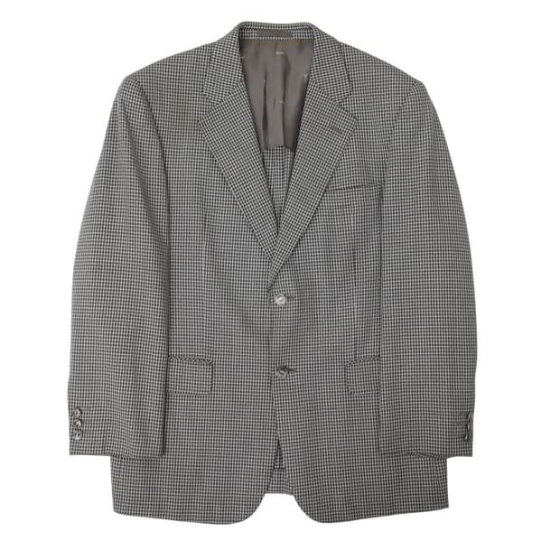 입생로랑 뿌르 옴므 ysl로고 은장 체크 2B 자켓