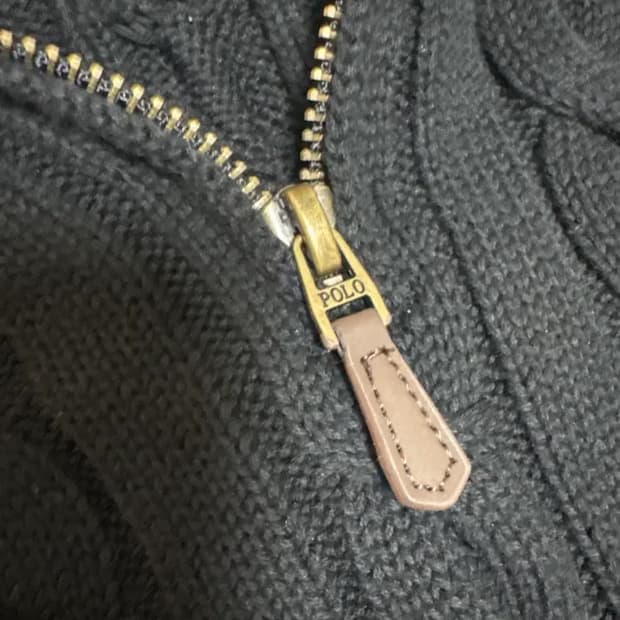 폴로 반집업 니트 s