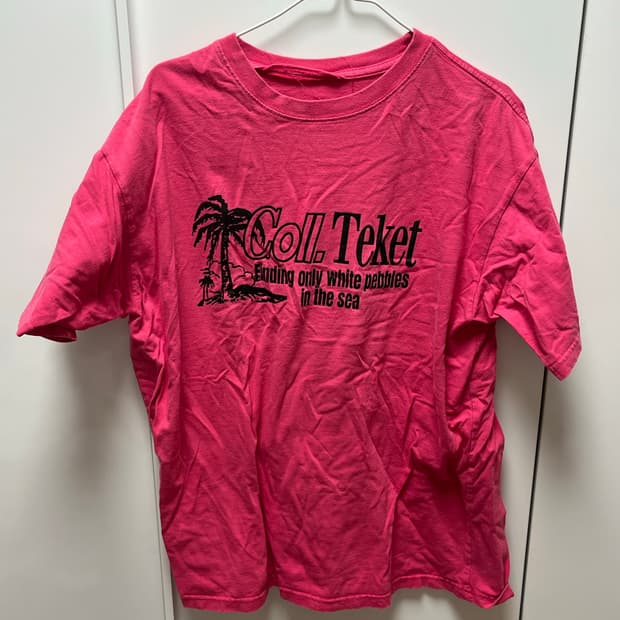 테켓 핑크 오버 티셔츠