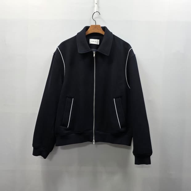 0800 KIIMUIR 블랙 블루종 자켓 파이핑 포인트XL