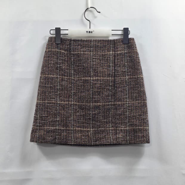 1067 에고이스트 트위드 체크 미니스커트 44(S)